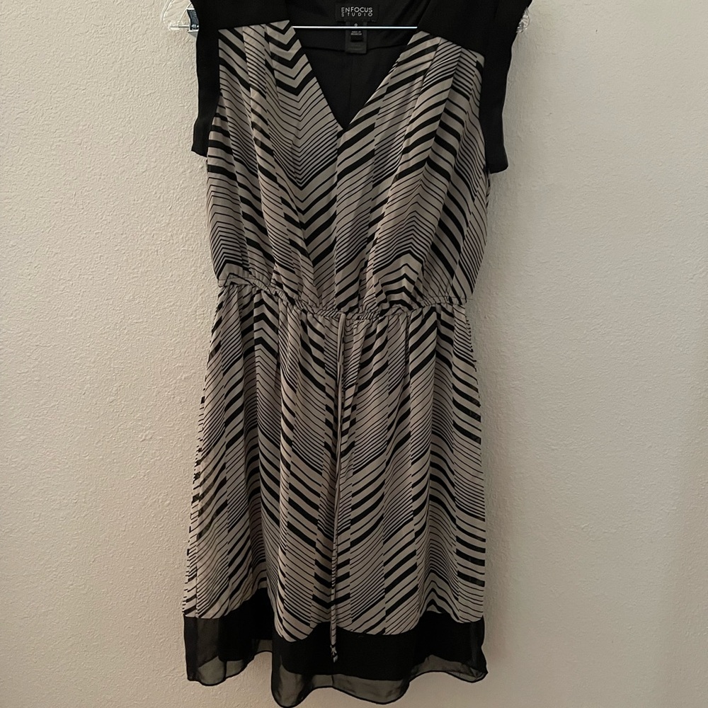 Casual Black and Tan dress